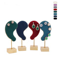 Lovely Multi-color Microfiber High Quality INS Modern Metal Ear-shape Earrings Jewelry Display Stand