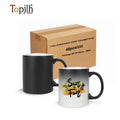 Topjlh Sublimation Ceramic Magic Mugs Color  Magic Mug with Printing 11 oz Coffee Mug with Handle for Business Party Gift
