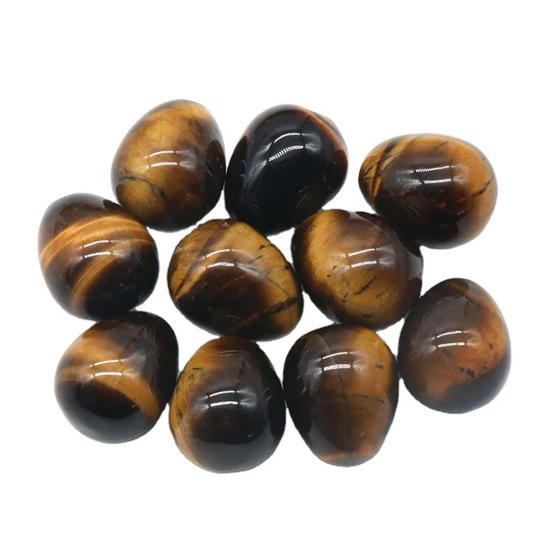 DIY Wholesale Natural Crystal Egg Shape Yellow tiger Eye Ornaments for Wedding Souvenirs Guests