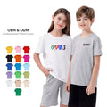 Kids Casual T-Shirt 100% Cotton Custom Logo Printing Short Sleeve Plain Blank for Baby Boy or Girl