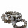 Grey Onyx Agat Extra Large Druzy Quartz Laughing Bracelet Natural Stretch Bangle Round Beads Veins Stone Men Gift 12-20mm