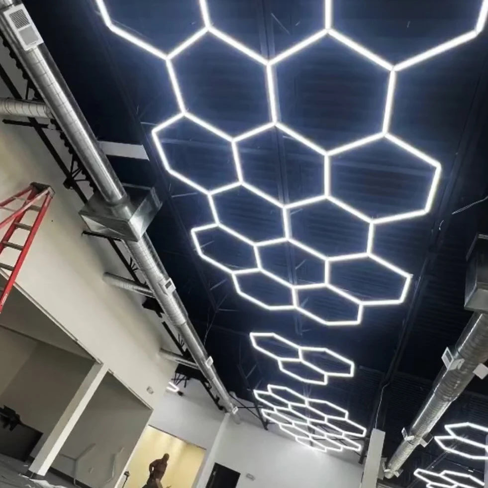 Factory Price Hot Sale Hexagon LED Lights Shape Working Garage Hexagon LED Lights