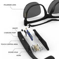 Wireless for Bluetooth MP3 Music Smart Sunglasses with Audio Headset & Gafas Digital Blue Tooth Audio Sunglass PC Frame