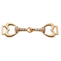 Latest Shoes Accessories Apparel Chains Gold Plated Women Leather Shoelace Buckle Decoration With Crystal
