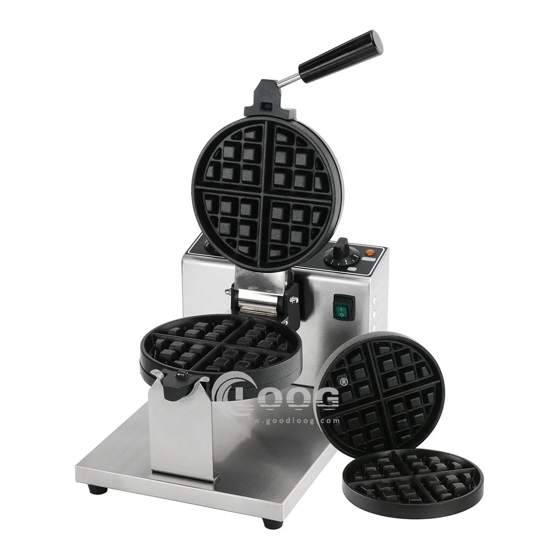Goodloog Commercial Waffle Maker Electric Waffle Machine 220V 110V Waffle Maker Machine With Interchangeable Plates