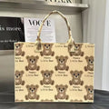 MU Big Size 40CM Autumn Brown Gift Bag Handbag Grocery Premium Reusable Shopping Felt Tote Bag