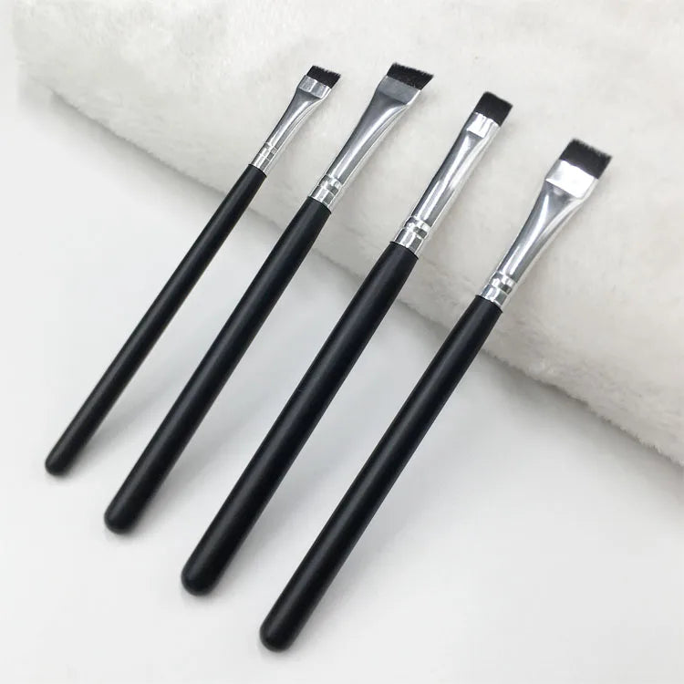 Private Label Professional Angled Eyebrow Brush Flat Pro Angle Eyeliner Sharp Cutting Highlight Concealer Bush