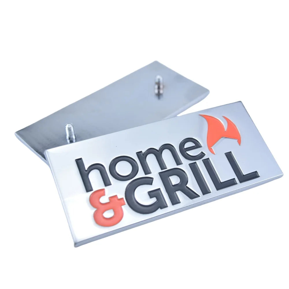 Custom Home Plate Bbq Grill Plate Nameplate Aluminum Metal Tag Brass Logo Engraved Metal Name Plate