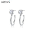 LUOTEEMI Earing Fashion Jewelry CZ Zirconia Zircon Woman Elegant Geometric Lady Designer Luxury Earring Charm