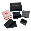 High-End Custom Luxury Sliding Box Small Cardboard Jewelry Packaging Box Pink Rigid Hard Paper Drawer Gift Box With Logo