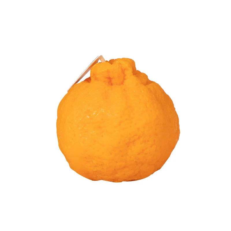 Wholesale Modern Orange Scented Soy Wax Aromatherapy Candles Handmade Artificial Fruit Shaped Christmas Gifts with Orange Color