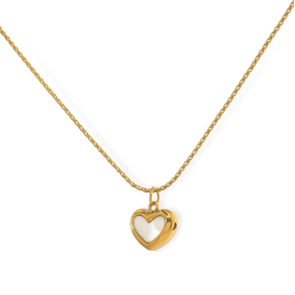 2022 Dazan Summer Fashion New 18k Gold Plated 316l Stainless Steel Customizable Unique Natural Shell Love Rope Chain for Women