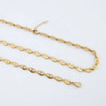 Simple Design New Trend Geometric Image Stainless Steel 18K Gold Plated Women Luxury Necklace Cuff Bracelet Jewelry Set