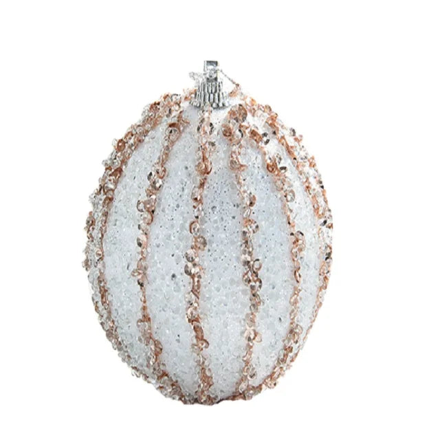 2022 Best Selling 8cm Christmas Tree Decoration Pendant Colored Balls Golden Xmas Ornaments Christmas Ball