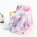 Xinlan Customized Blanket Rainbow Flannel Sherpa Warm Winter Thick Throw Blanket