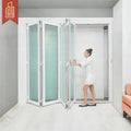 Ium Glass Folding Doors 2 in 1 Space Saving Design Easy Installation Modern Stylish Terrace Bathroom House Interior Folding Door