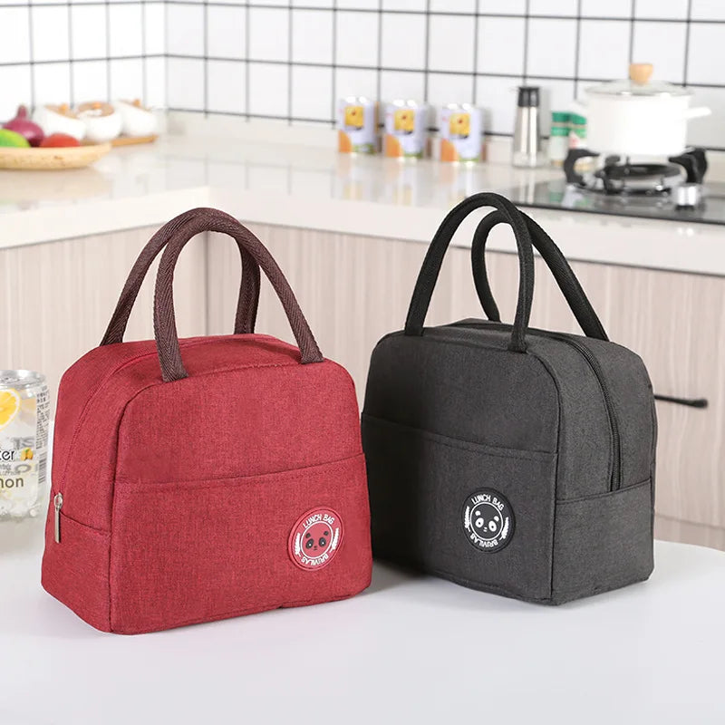 Wholesale Waterproof Portable Zipper Warm Oxford Food Lunch Bag for Kids Thermal Pack Cooler Bag Convenient Outdoor Picnic Bag