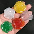 Authentic Multi-Color Agate Chalcedony Rose Pendant Natural Luck-Rich Jade XC XCDZ-064 for Unisex Party Fashion Pendants Charms
