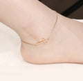 NEW Fashion Wholesale Foot Jewelry Cross Anklet Stainless Steel Cubic Zirconia Multi Cross Pendant Chain Anklets Bracelet Beach