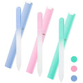 EYL 3pcs Wholesale Big Size Personalized Crystal Glass Nail File Polished Manicure Tools Sandblasted Glass Durable Nail File Set