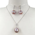 Fashion Nature Pearl  925 SILVER Jewelry Set 11-13 mm Big Baroque Freshwater Pearl
