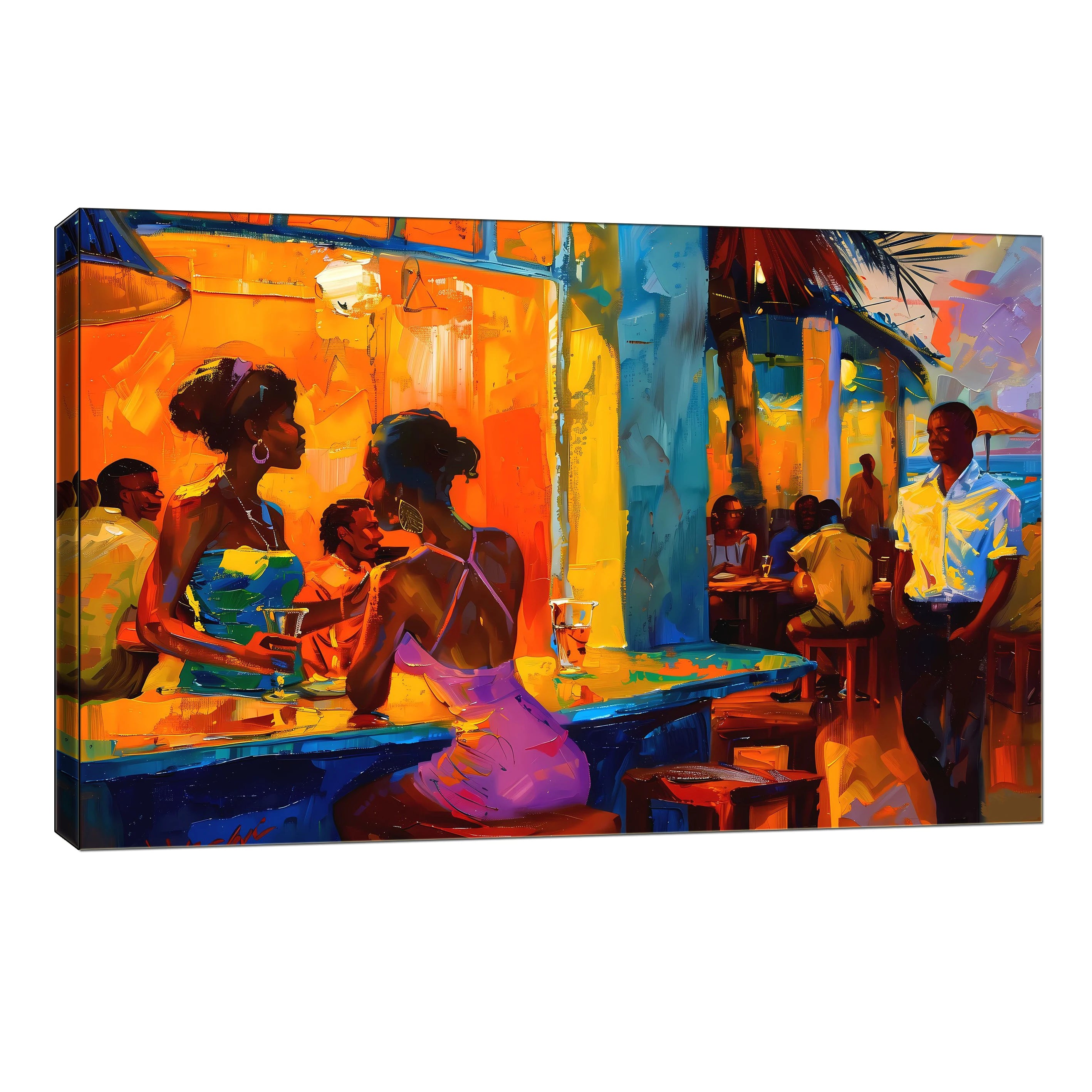 Modern Abstract African Paintings Custom-Size Canvas Wall Art for Living Room Figurative Home Decorations