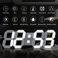 EMAF Office Decoration Table Korea Modern 15 Inch Large 3D LED Wall Clock Display Digital Remote Controller Luminous Alarm Clock