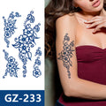 Hot Selling Waterproof Temporary Arm Body Tattoo Sticker Henna Tattoo Stickers Temporary for Woman Lasting 15 Days