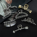 VKME Large Fashion Simple Hollow Heart Arrow Design Big Clip for Women Jewelry