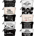 Logo Canvas Make up Cosmetic Bag Bridesmaid Makeup Brushes Bags Print Zipper Bag Zipper Pouch Customized Fashion Zipper Handbags