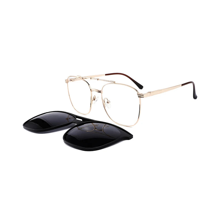 Stainless Steel Shades Metal Clip on Stainless Frame Sunglasses Polarized  Custom Polarized Clip on Sunglasses 2026