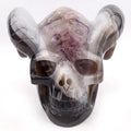 Hot Sale Natural Wholesale Healing Crystal Handmade Engraved Sculpture Amethyst Geode Agate Shofar Skulls Carving Folk Craft