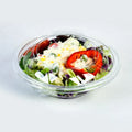 Wholesale Multi Capacity Round Salad Bowl  Leak-proof Clear Bowl Salad Container for Supermarket