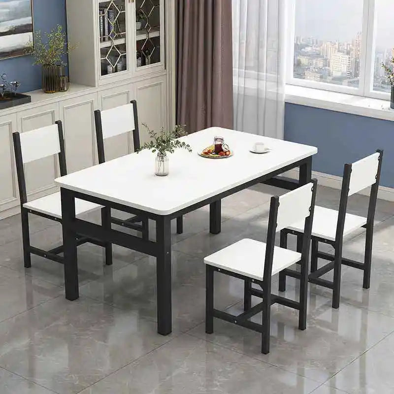 Small Family Dining Table Set 4 Seater Wood Restaurant Set