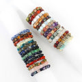 Wholesale Semi Precious Healing Crystal Multicolor Bangle Natural Stone Beads Gemstone Bracelet for Couple MegaBDM