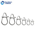 100pcs/bag Fishing Hooked Snap Pin 304 Stainless Steel Fishing Barrel Swivel Lure Connector Accessories Pesca