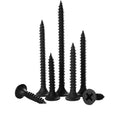 Black Carbon Steel M3.5 Phillips Head Self-tapping Coarse Thread Gypsum Fine Smaller Sizes 6x1 1/2 Black Drywall Screw