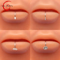Gaby New Sale Faux Lipring Stainless Steel None Piercing Lip Cuff Body Jewelry Nickel Free for Children Perfect Gift