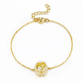 Gold Plated Adjustable Hand Chain Bracelets Women Jewelry Cubic Zirconia Bracelet MegaBDM