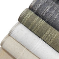 White Cotton and Linen Window Drapes Warp Knitted Blackout Curtain Cloth Fabric Yarn Dyed Home Decor with Roll Packing