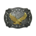 Wholesale Custom Men's Western Cowboy Logo Metal Belt for Buckle Custom Zinc Alloy Eagle Design