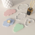 DM847 DIY Irregular Concrete Small Tray Mould Cloud Shaped Plate Resin Coaster Silicone Mold Home Decoration