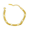 Latest Fashion Chunky Bracelet Gold Plated Chain Bracelet Women 925 Silver Italian Simple Chain Bracelet for Women