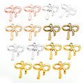 YuenZ Antique Silver Color Bow Charm Fit for Bracelets Necklace Pendant DIY Metal Jewelry Making 18*19mm N157