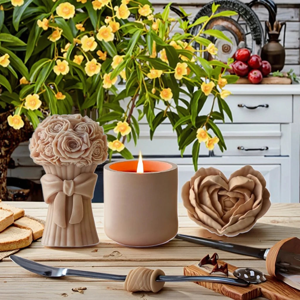 J-260 Multi-style Suit Vase Plaster Ornaments Silicone Mold for Cement Plaster Flower Arrangement Vase Diy Suit Mould Home Decor