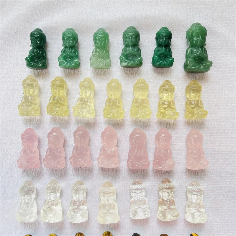 Wholesale Natural Rose Quartz Crystal Buddha Reiki Crystal Citrine Buddha