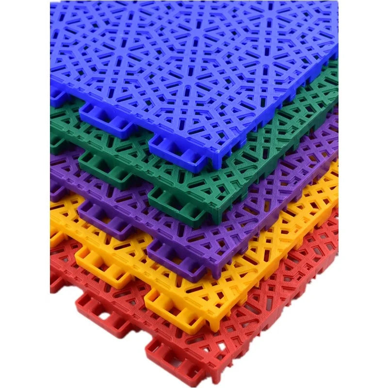 Outside Sports Floor Portable PP Interlocking Outdoor Basketball Court Flooring with Elastic Cushion Option 6-8 Year Warranty