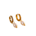 Aretas 2023 Female Accessories Latest Bijoux Collection Natural Fresh Water Pearl Charm Pave Tennis Zircon Hoop Stainless Steel