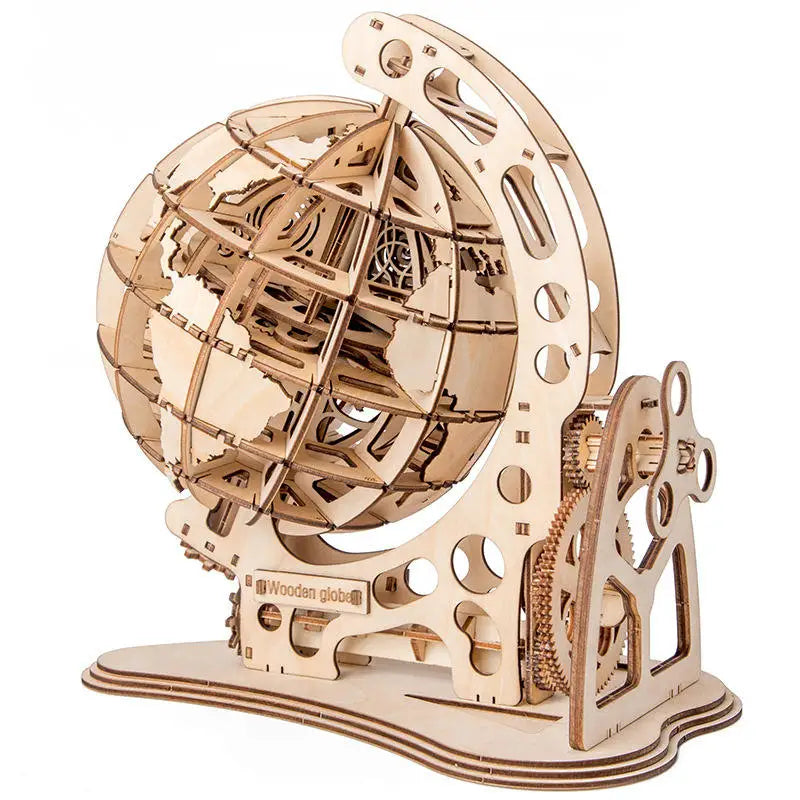 Custom Children Wooden 3D DIY Globe Jigsaw Puzzle Educational Gift Toys for Kids