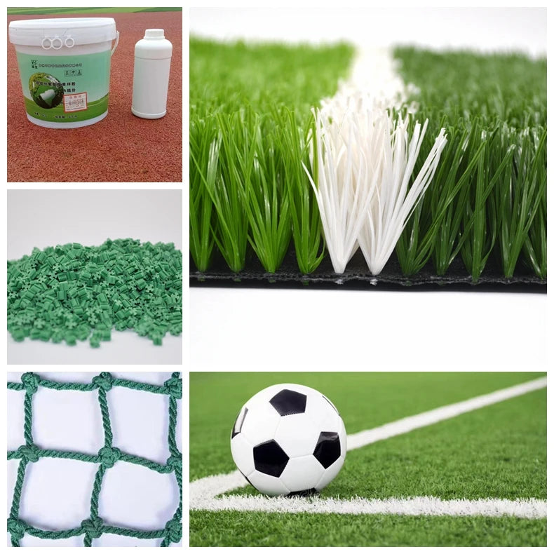 Durable Natural Artificial Turf 50mm Sports Flooring for Soccer Court